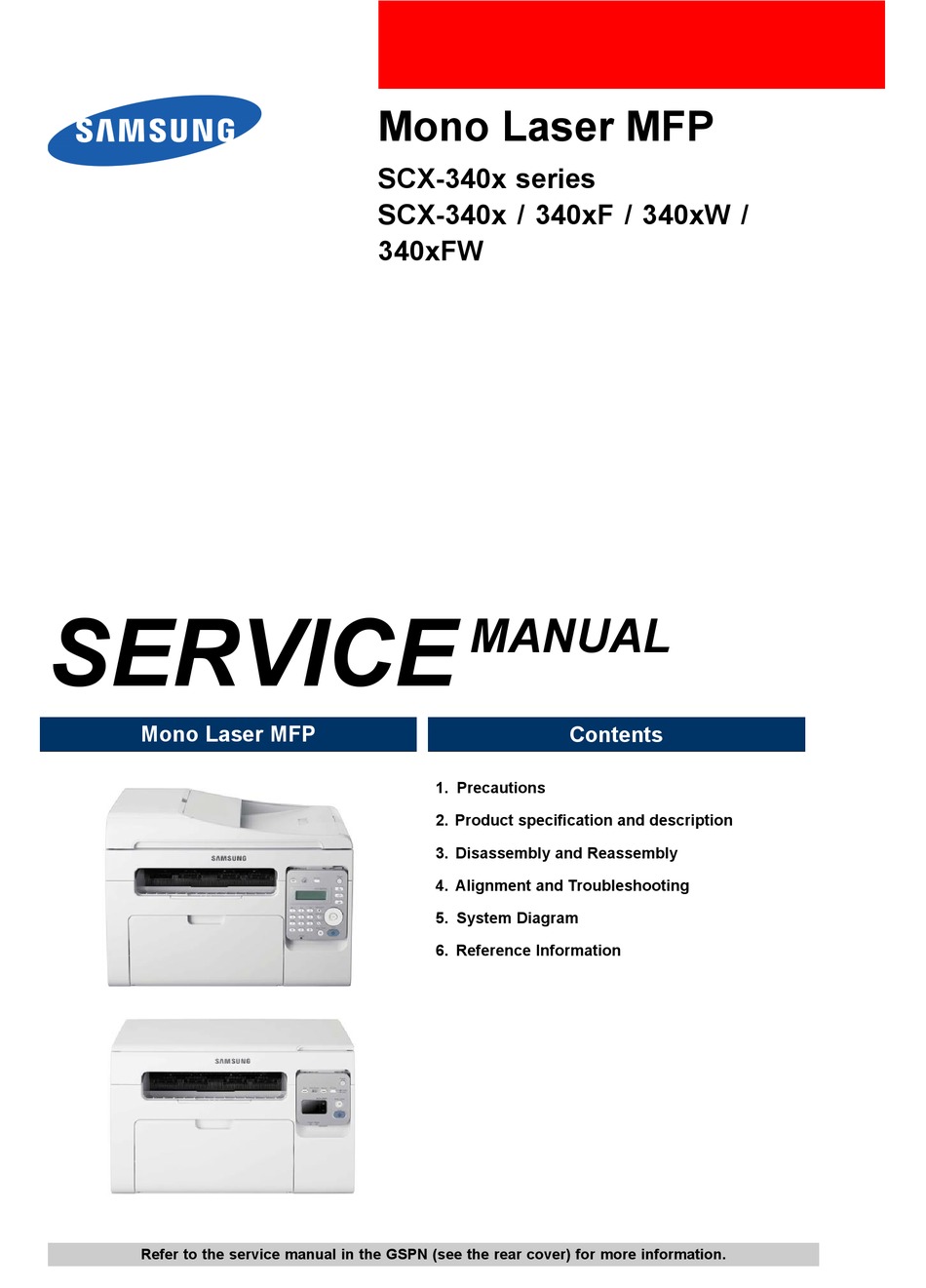 Samsung Scx 3400 Service Manual