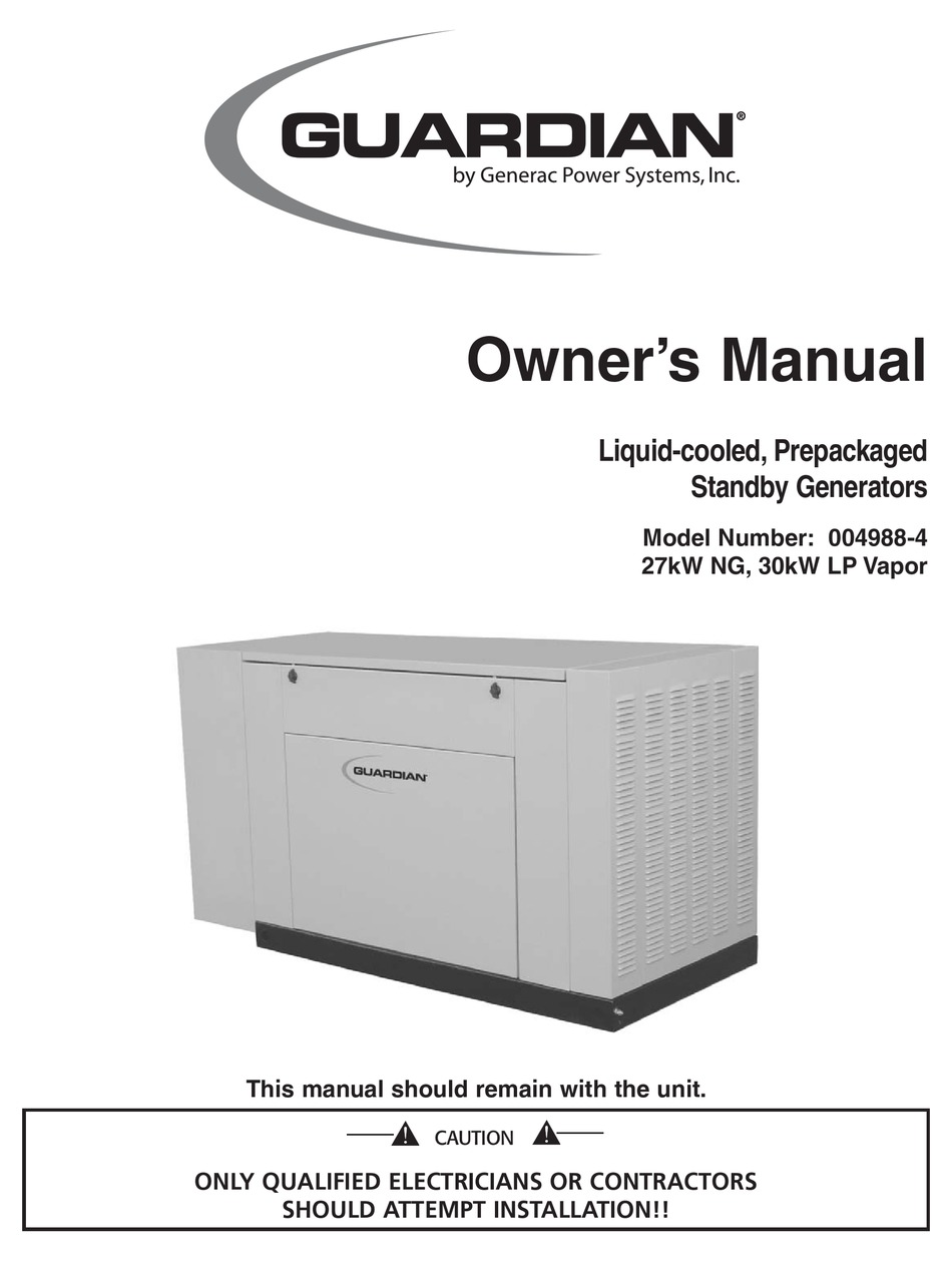 Generac Kw Manual