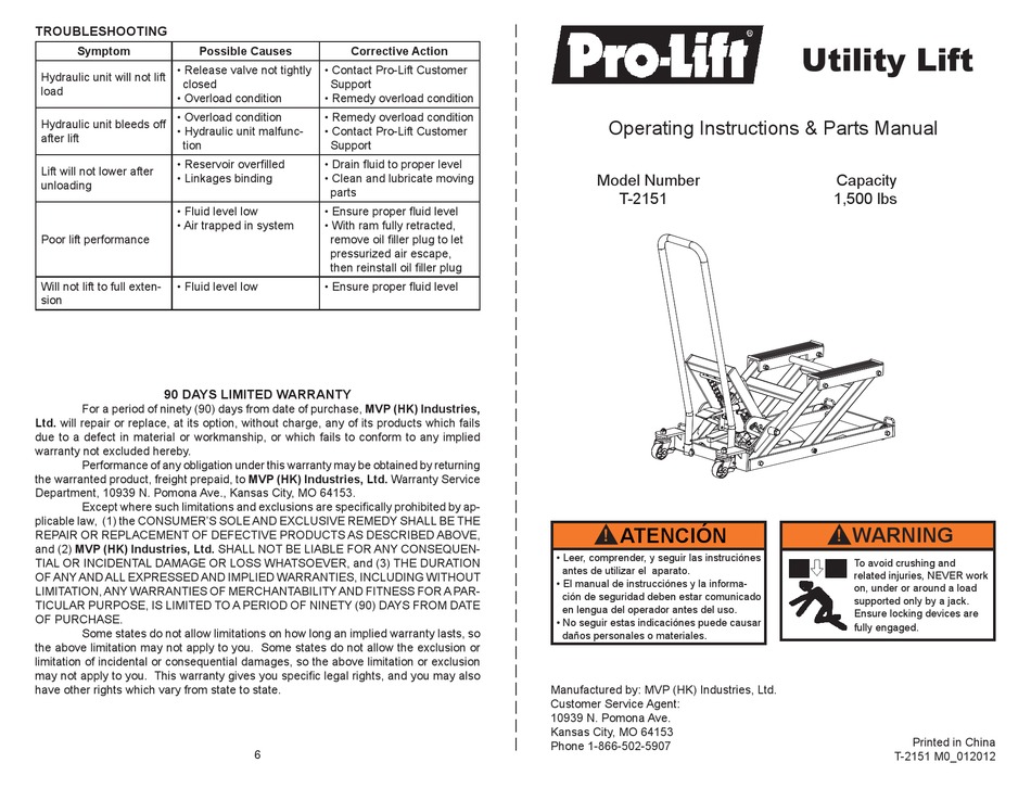 Mvp Pro Lift Floor Jack Manual Viewfloor Co