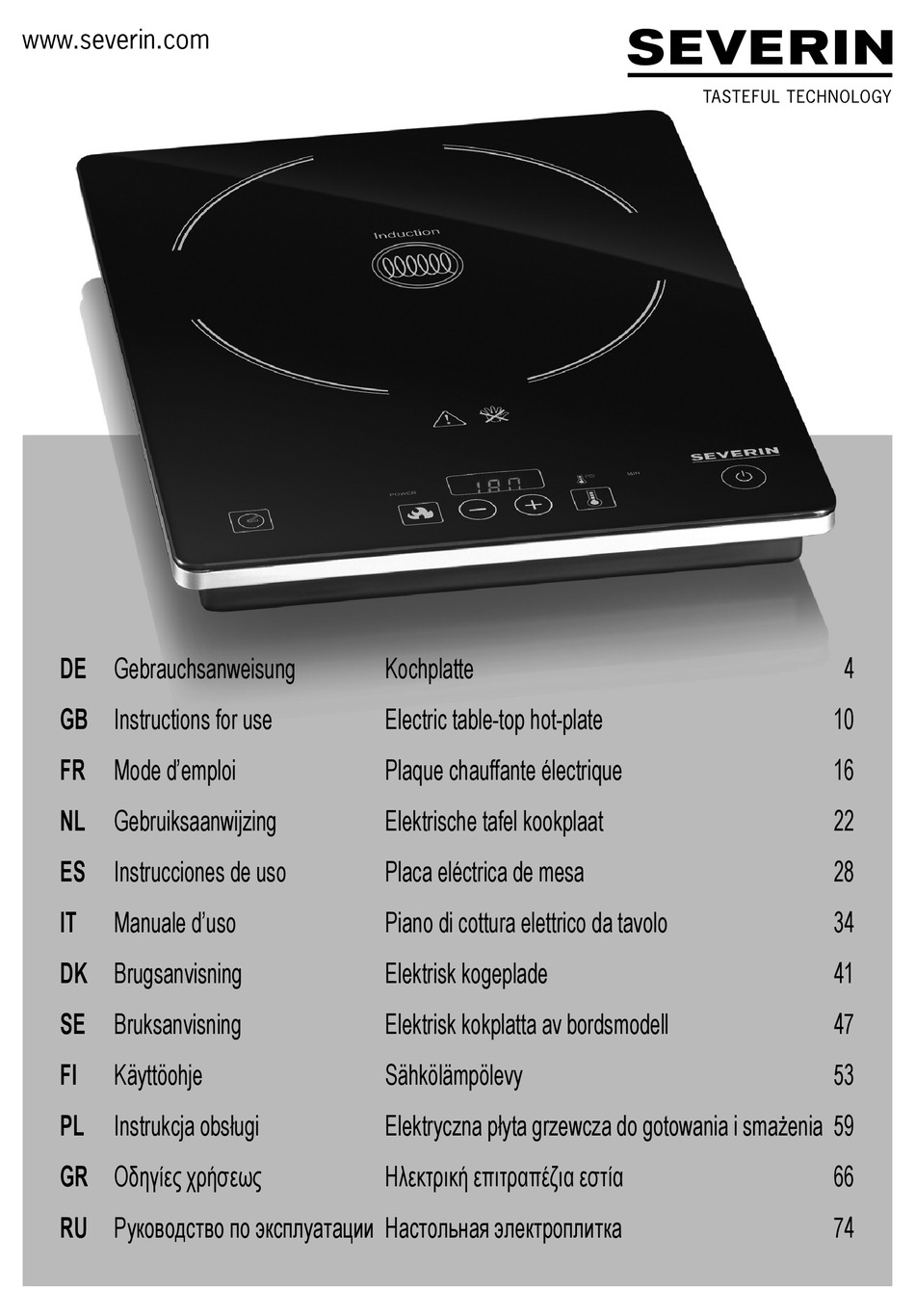 SEVERIN KP 1071 COOKER INSTRUCTIONS FOR USE MANUAL ManualsLib