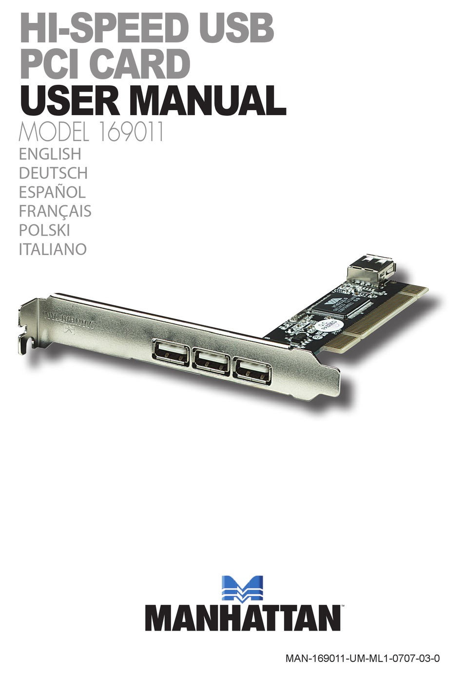 MANHATTAN 169011 PCI CARD USER MANUAL ManualsLib