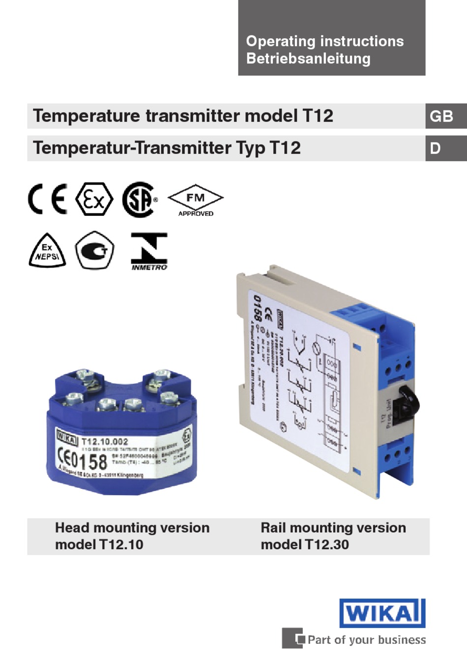 Wika T Series Transmitter Operating Instructions Manual Manualslib