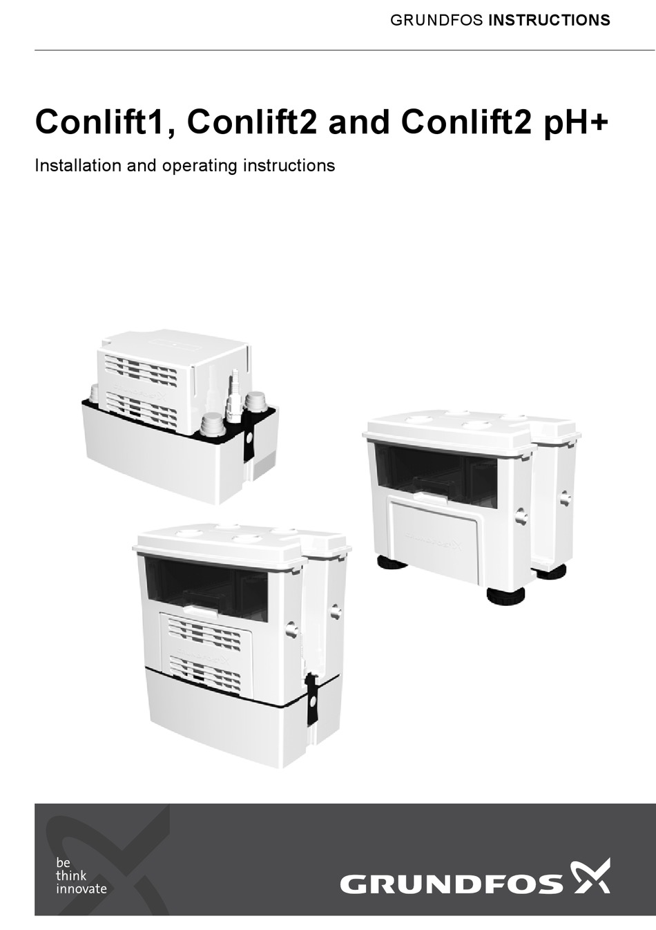 Grundfos Conlift Installation And Operating Instructions Manual Pdf