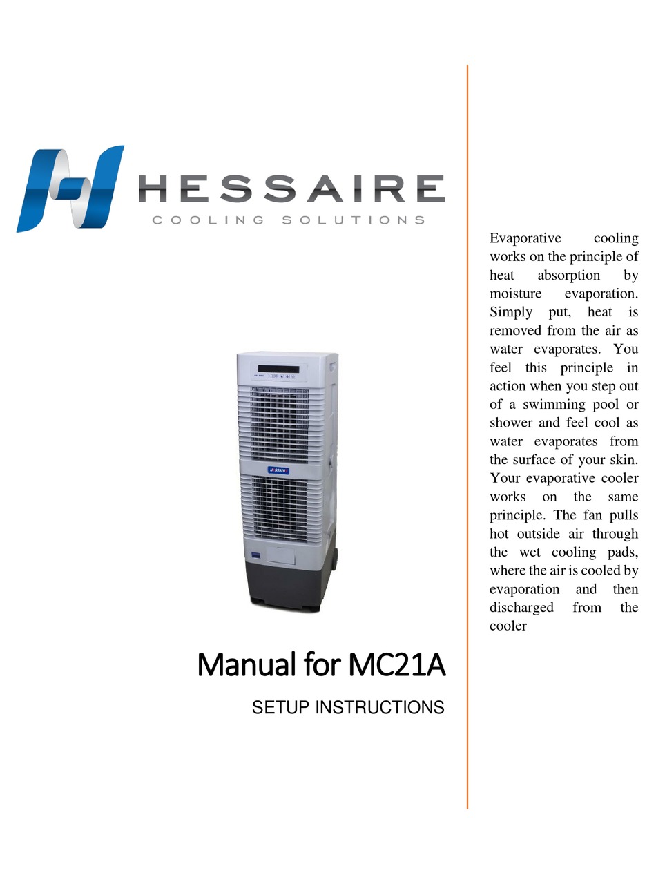 Hessaire Mini Split Remote Control Manual