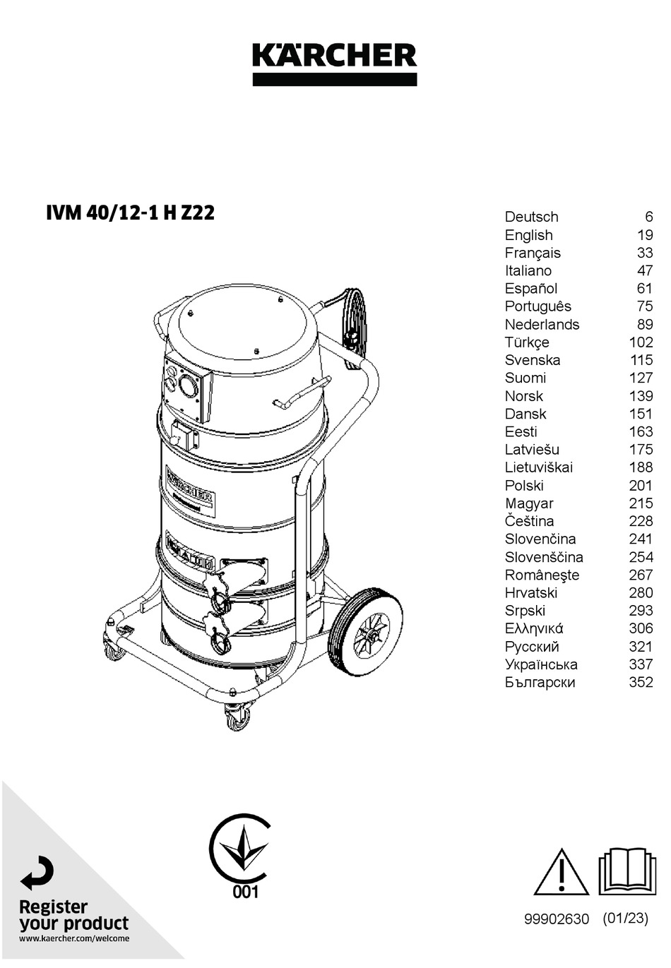 KÄRCHER IVM 40 12 1 H Z22 MANUAL Pdf Download ManualsLib