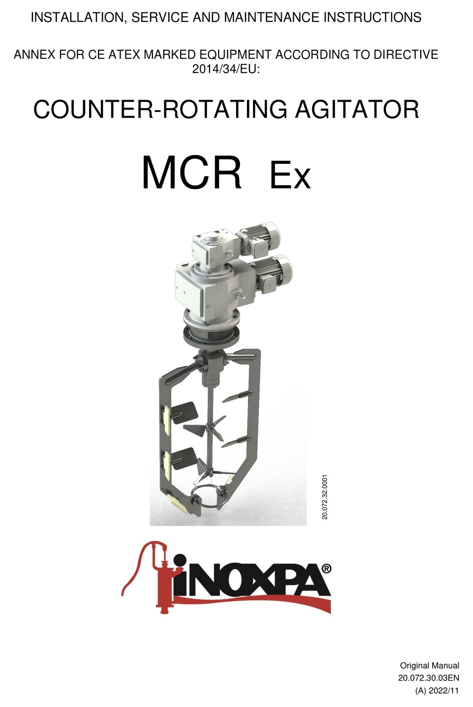 Inoxpa Mcr Ex Installation Service And Maintenance Instructions Pdf