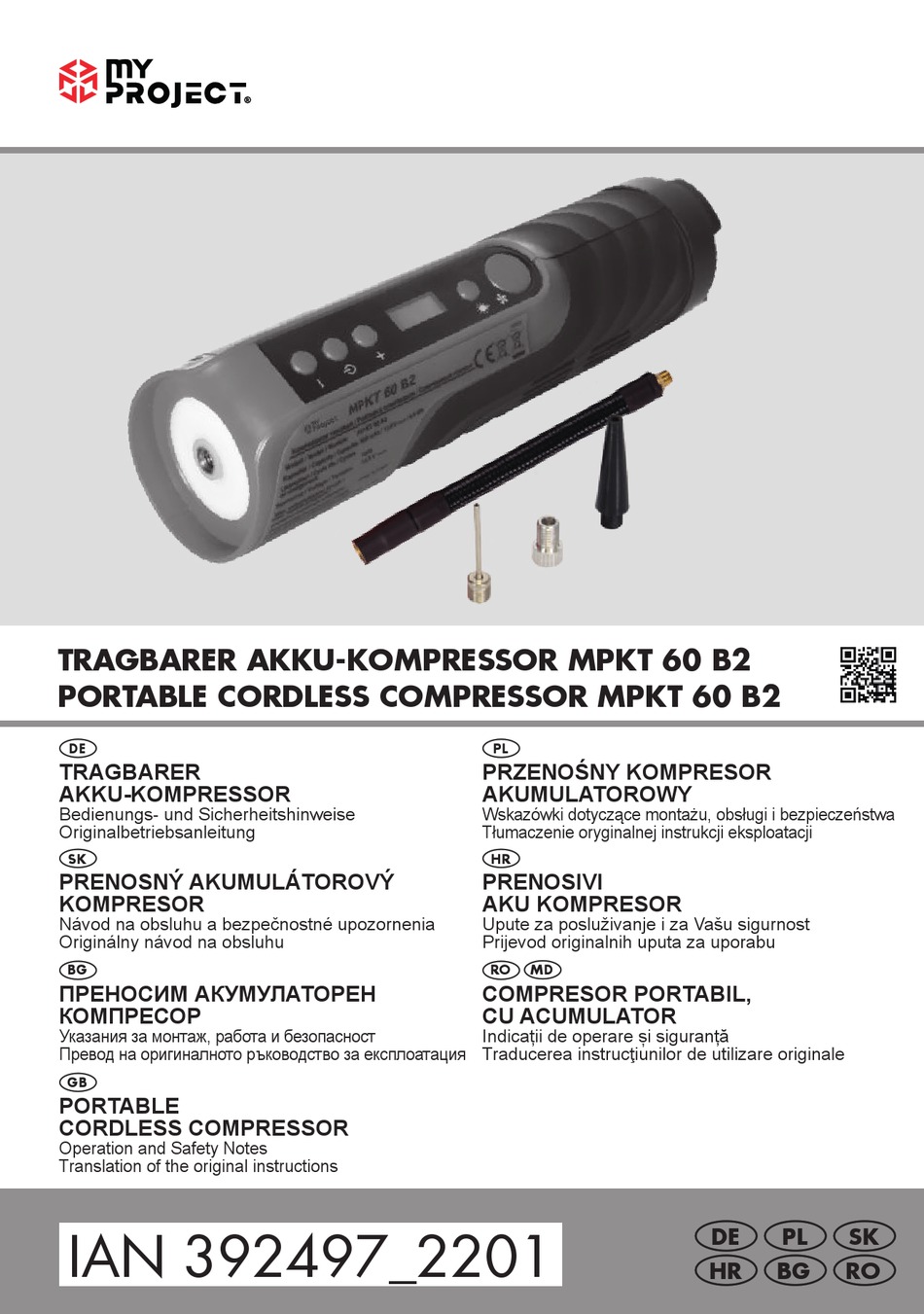 My Project Mpkt B Operation And Safety Notes Translation Of The