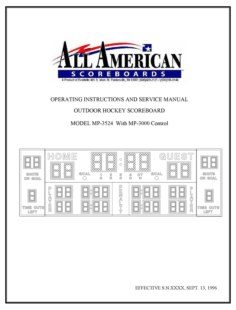 Everbrite Electronics All American Scoreboards Mp Operating