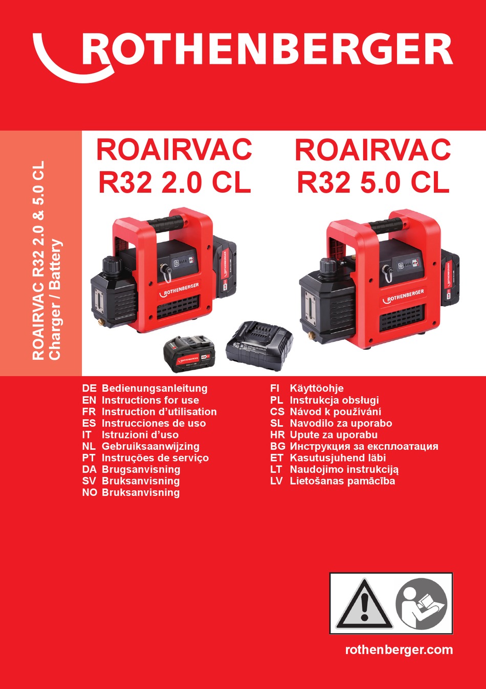 Rothenberger Roairvac R Cl Instructions For Use Manual Pdf