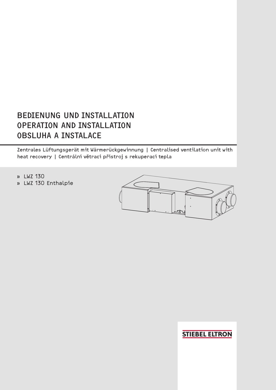 Stiebel Eltron Lwz Operation And Installation Instructions Manual