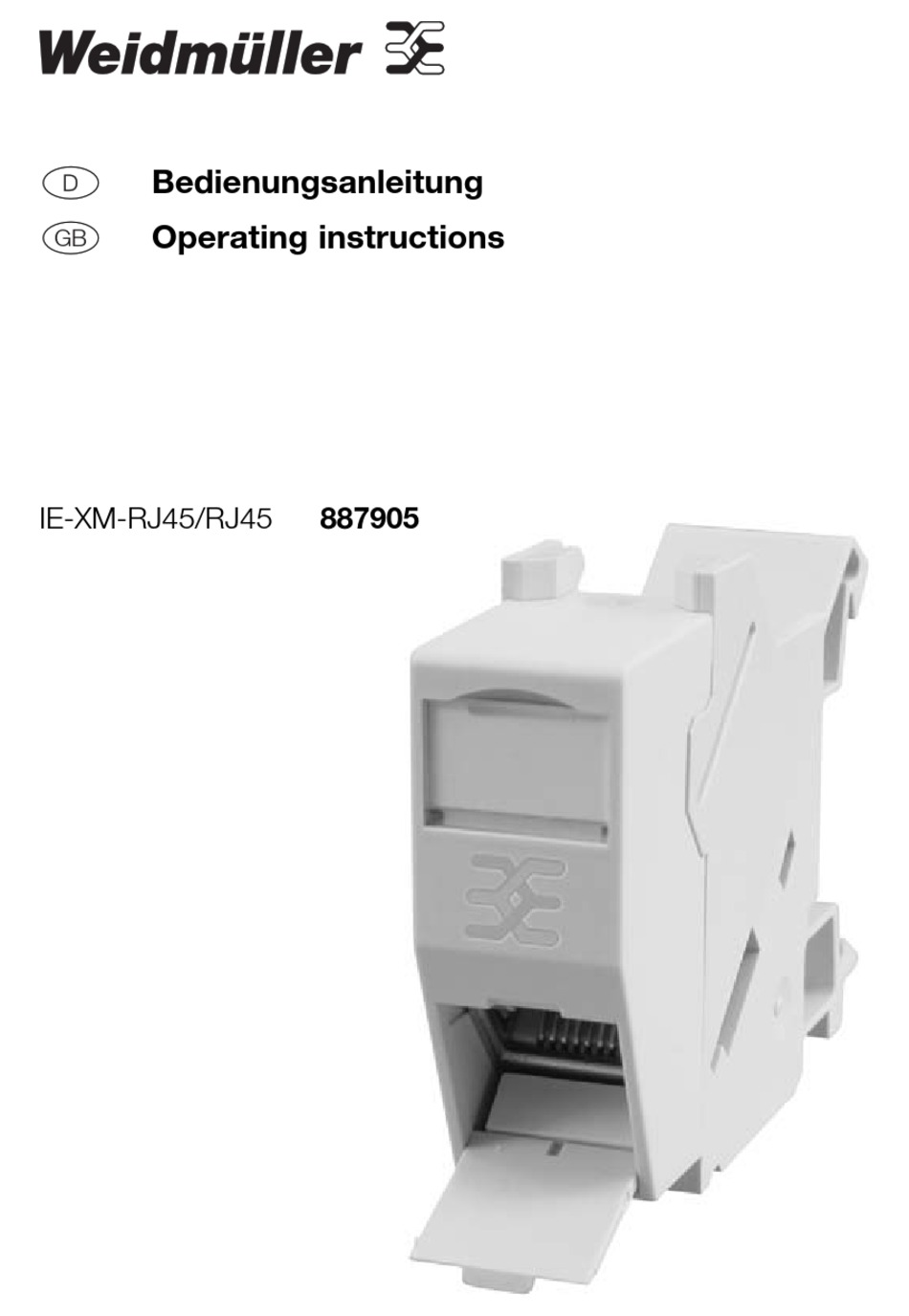 WEIDMÜLLER IE XM RJ45 RJ45 OPERATING INSTRUCTIONS Pdf Download ManualsLib