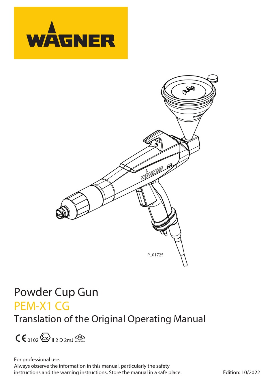 Wagner Pem X Cg Translation Of The Original Operating Manual Pdf