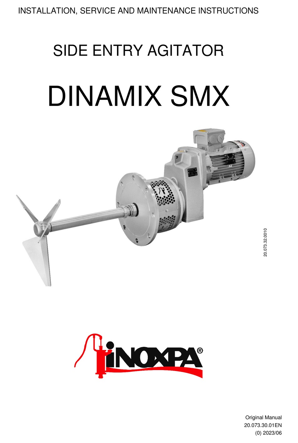 Inoxpa Dinamix Smx Installation Service And Maintenance Instructions