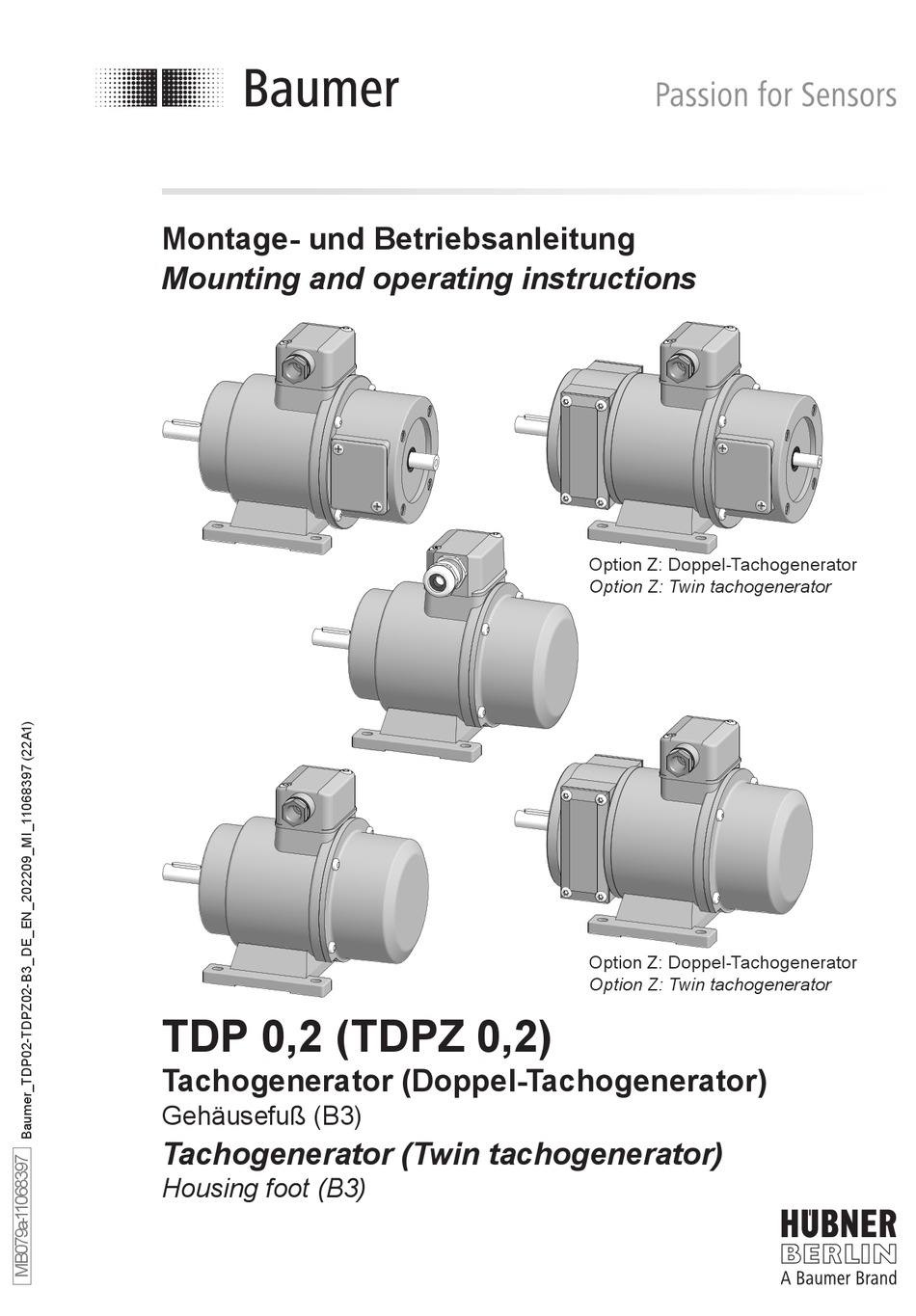 Baumer Hubner Tdp Ls Km Mounting And Operating Instructions