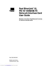 3Com Fast EtherLink XL PCI 10/100BASE-TX User Manual