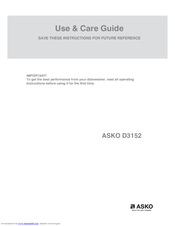 Asko D3152XL Use And Care Manual