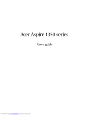 Acer Aspire 1350 series User Manual