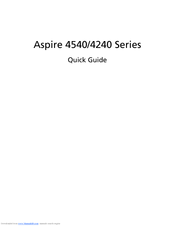 Acer 4540-1047 - Aspire - Athlon X2 2 GHz Quick Manual
