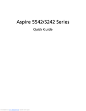 Acer Aspire 5542 Quick Manual