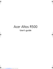 Acer Altos R500 User Manual