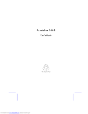 Acer Altos 500L User Manual