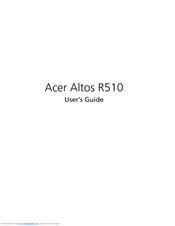 Acer Altos R510 User Manual