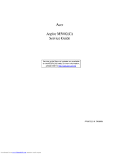 Acer Aspire M5802 Service Manual
