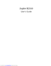 Acer Aspire RC810 User Manual