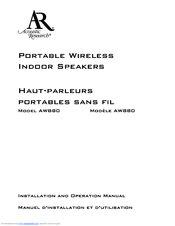 Acoustic Research AW880 Installation And Operation Manual