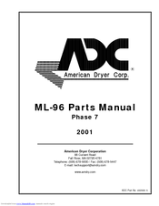 ADC ML-96 Parts Manual