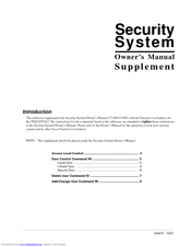 ADT Security System D7412 Supplement Owner's Manual