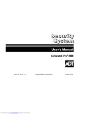 ADT Safewatch Pro 2000 User Manual