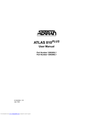 ADTRAN ATLAS 810 Plus User Manual