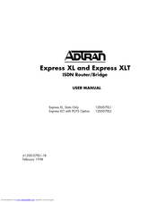 ADTRAN Express XLT 1200070L2 User Manual