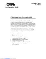 ADTRAN IP Multicast Configuration Manual
