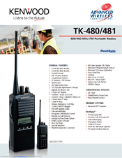 Kenwood TK-480 Specifications