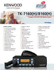 Kenwood TK-7160(H) Specifications