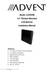 Advent LCD4WM Installation Manual