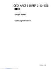 AEG OKO ARCTIS SUPER 2150-6GS Operating Instructions Manual
