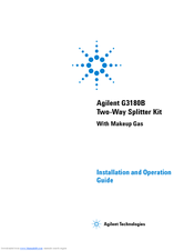 Agilent Technologies G3180B Installation And Operation Manual