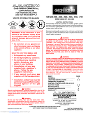 A.O. Smith GB/GW-200 User's Information Manual