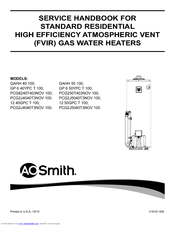 A.O. Smith 12 50GPC T 100 Service Handbook