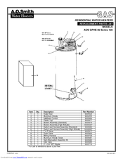 A.O. Smith AOS GPHE-50 Replacement Parts List