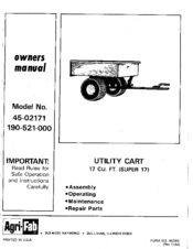 Agri-Fab 45-02171 Owner's Manual