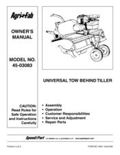 Agri-Fab 45-03083 Owner's Manual