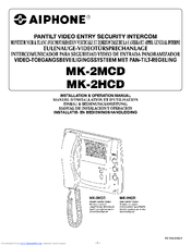 Aiphone MK-2HCD Installation & Operation Manual