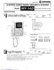 Aiphone MY-1AD Instructions Manual