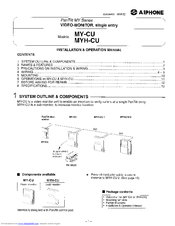Aiphone MYH-CU Installation & Operation Manual