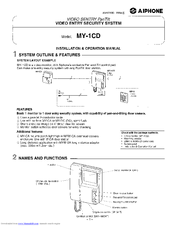 Aiphone VIDEO SENTRY PANTILT MY-1CD Installation & Operation Manual