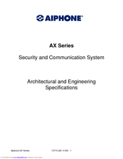 Aiphone 13710 Architectural & Engineering Specifications